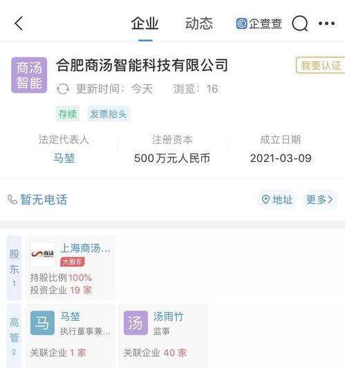 商湯科技生態圈再擴張，關聯企業跨界布局汽車銷售與信息系統集成